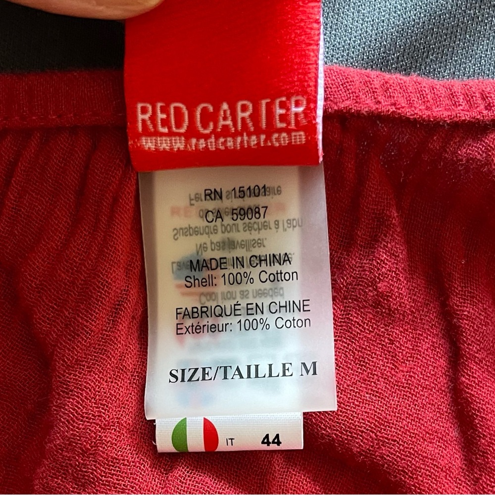 Red Carter One Shoulder Maxi Dress Red M Gauze Resort Boho Coverup Beachwear - Picture 4 of 8